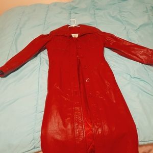 Vintage fitted leather longcoat